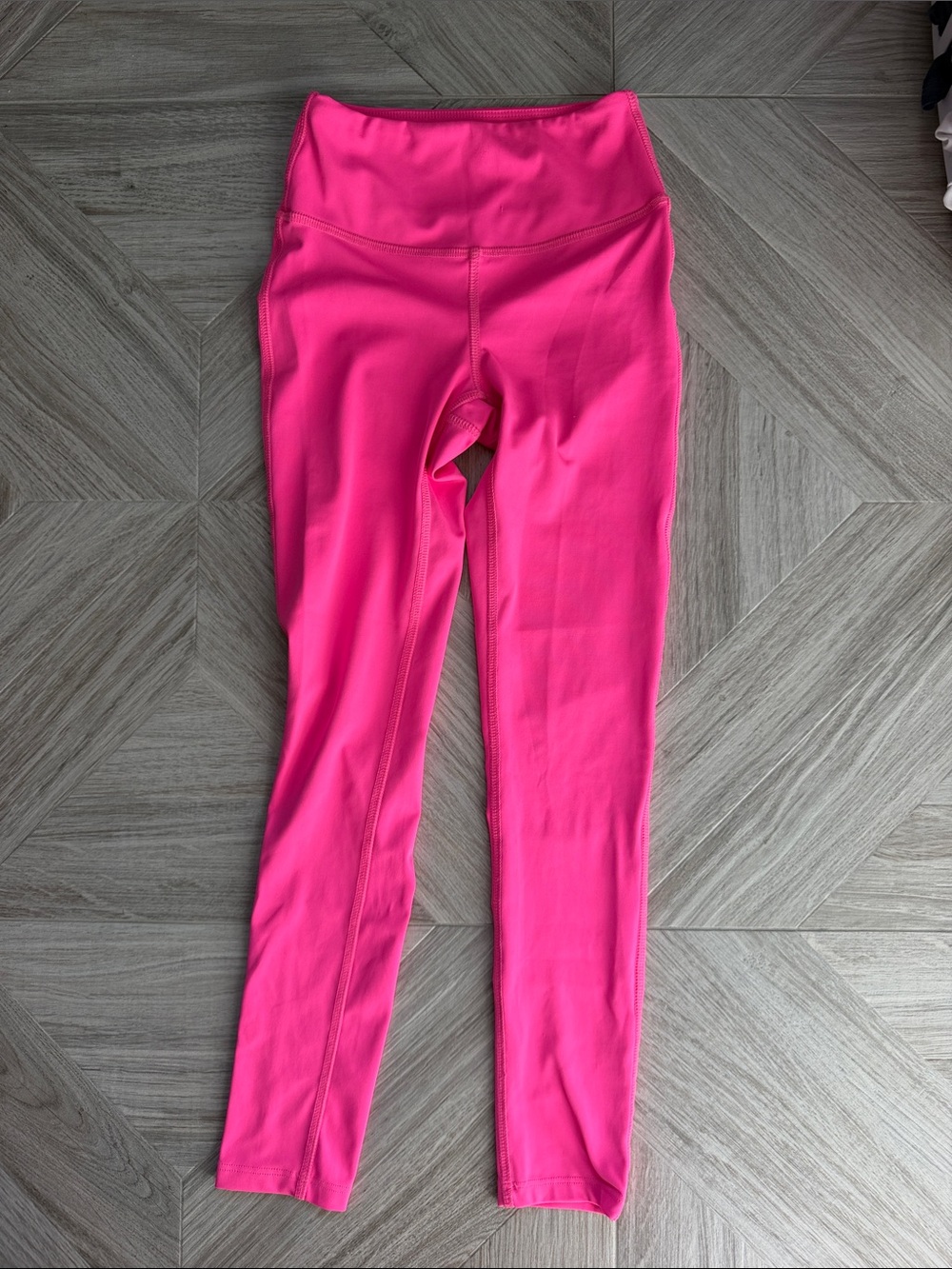 Girls' Bright Pink High-Waist Dance Leggings